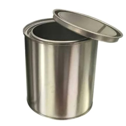 1ltrs Empty Metal Container (Round Shape)